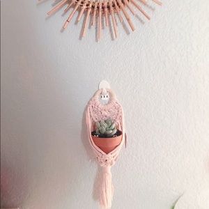Macrame succulent plant holder